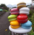 glass petit macarones  in Tsukiyono Vidro Park Royalty Free Stock Photo