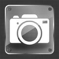 Glass photo camera icon