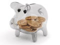 Glass piggy bank Royalty Free Stock Photo