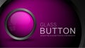 Glass pink button
