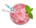 Glass of pink soda drink Royalty Free Stock Photo