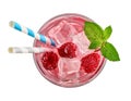 Glass of pink soda drink Royalty Free Stock Photo