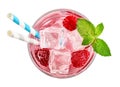 Glass of pink soda drink Royalty Free Stock Photo