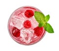 Glass of pink soda drink Royalty Free Stock Photo