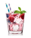 Glass of pink soda drink Royalty Free Stock Photo