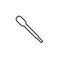 Glass pipette line icon