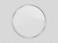 Glass plate in circle frame Royalty Free Stock Photo