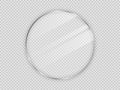 Glass plate in circle frame isolated Royalty Free Stock Photo