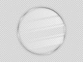 Glass plate in circle frame Royalty Free Stock Photo