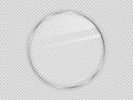 Glass plate in circle frame isolated on transparent Royalty Free Stock Photo