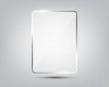 Glass plate on gradient background.