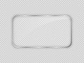 Glass plate in rounded rectangular frame Royalty Free Stock Photo