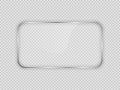 Glass plate in rounded rectangular frame Royalty Free Stock Photo