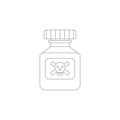 Glass Poison Bottle icon. Simple element illustration. Glass Poison Bottle symbol design template. Can be used for web and mobile Royalty Free Stock Photo