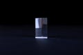 Glass prism on a black background