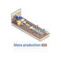 Glass Production Isometric Composition