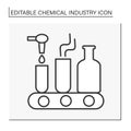 Glass production line icon