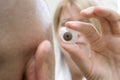 Glass prosthetic eye Royalty Free Stock Photo