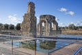 Glass protective floor of Caparra baths Extremadura Spain