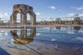 Glass protective floor of Caparra baths Extremadura Spain