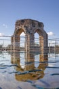 Glass protective floor of Caparra baths Extremadura Spain