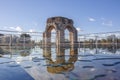 Glass protective floor of Caparra baths Extremadura Spain