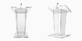Glass pulpit, podium or tribune, rostrum stand Royalty Free Stock Photo