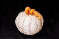 Glass pumpkin on a black background