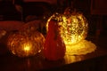 Glass Pumpkins Decor Royalty Free Stock Photo