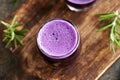 A glass of purple cabbage juice Royalty Free Stock Photo