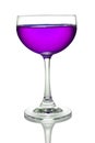 Glass of purple cocktails color