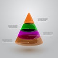 Glass pyramid infographic