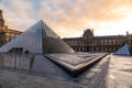 The glass pyramid of Louvre Museum, Paris, France Royalty Free Stock Photo
