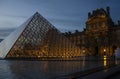 Glass pyramid outside Luvre Museum