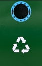 Glass recycling bin Royalty Free Stock Photo