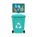 Glass recycling bin vector illustration Royalty Free Stock Photo