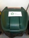 Glass recycling bin Royalty Free Stock Photo