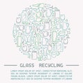 Glass recycling info poster