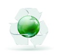 Glass recycling symbol