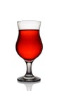 Glass of red alcoholic cocktail drink Royalty Free Stock Photo