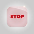 Glass red button Royalty Free Stock Photo