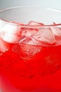 Glass of red drink with ice cl Royalty Free Stock Photo