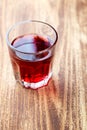 glass with red drink Royalty Free Stock Photo