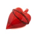 Glass red heart decoration figure Royalty Free Stock Photo