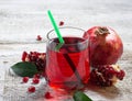 Glass of red pomegranate juice, summer drink Royalty Free Stock Photo