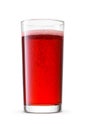 Glass of red soda soft drink isolated on white background. Taste of cherry, raspberry, grapefruit Royalty Free Stock Photo