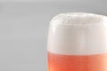 Glass of red tasty beer with foam Royalty Free Stock Photo