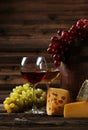 Glass of red and white wine Royalty Free Stock Photo