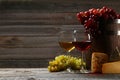 Glass of red and white wine Royalty Free Stock Photo