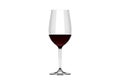 Glass of red wine isolate on white Royalty Free Stock Photo